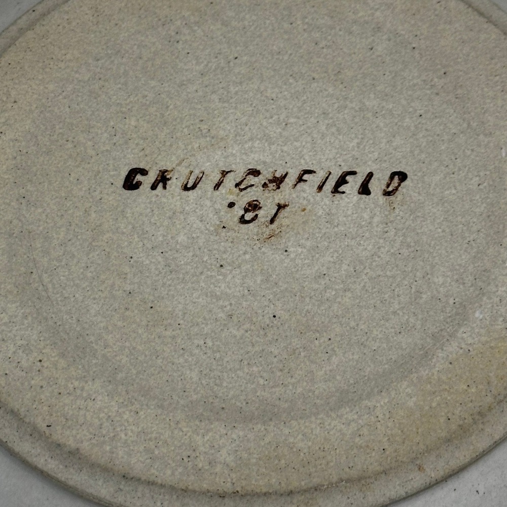 Crutchfield Studio Pottery Bowl 80s Vintage Hand Thrown Ceramic White Glaze 9" - Picture 6 of 7